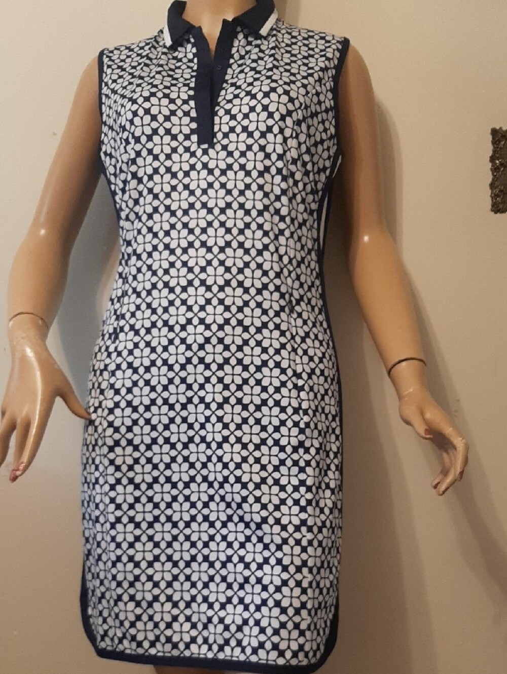 Callaway Opti-Dri Women's Geo Printed Sleeveless Dress Medium
